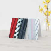 5 weefsels met geometrische patronen kaart (Gele Bloem)