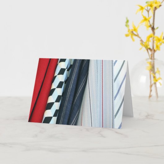 5 weefsels met geometrische patronen kaart (Gele Bloem)