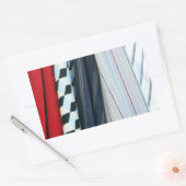 5 weefsels met geometrische patronen rechthoekige sticker (Envelop)