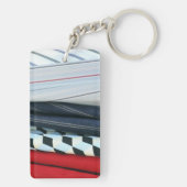 5 weefsels met geometrische patronen sleutelhanger (achterkant)