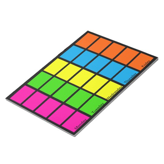 5 weken Notitieblokken voor kleurcodekalender (Schuin)