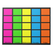 5 weken Notitieblokken voor kleurcodekalender (Voorkant)