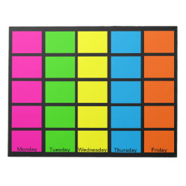 5 weken Notitieblokken voor kleurcodekalender