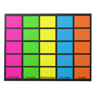 5 weken Notitieblokken voor kleurcodekalender