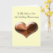 5. Wenskaart van het Jubileum van het huwelijk met Kaart (Gele Bloem)