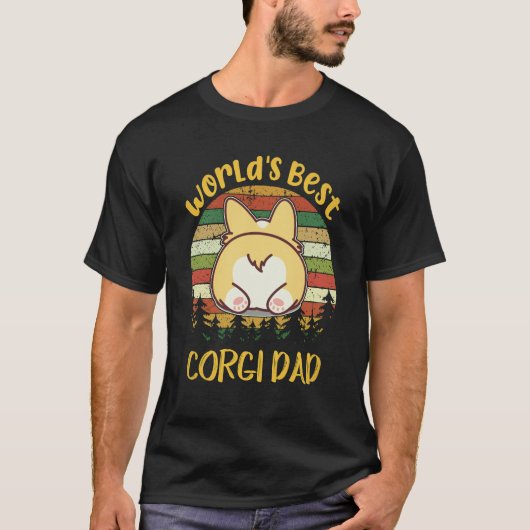 5 Werelds Beste Corgi Vader Corgi T-shirt (Voorkant)