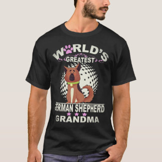 5 Werelds Grootste Duitse Herders-Oma Duitse T-shirt