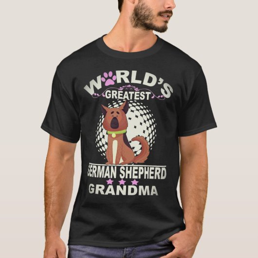 5 Werelds Grootste Duitse Herders-Oma Duitse T-shirt (Voorkant)