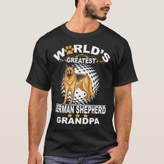 5 Werelds Grootste Duitse Herders Opa T-shirt (Voorkant)