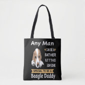 5 Willekeurig Man Beagle Daddy Tote Bag (Voorkant)