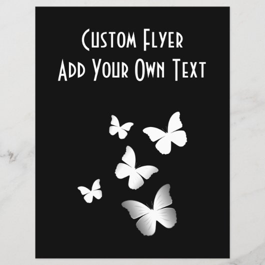 5 Witte Butterflies Flyer (Voorkant)