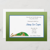 5 x7 Aankondiging van geboorte op basis van sport (Voorkant / Achterkant)