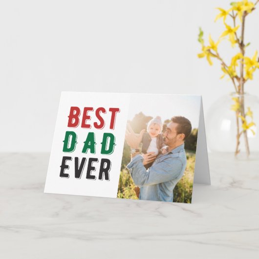 5"x7" "Beste papa ooit" Vaderdag kaart (Gele Bloem)