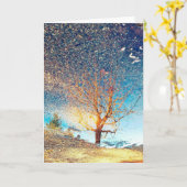 5 "x7" gevouwen Kaart | kersenboomplas (Gele Bloem)