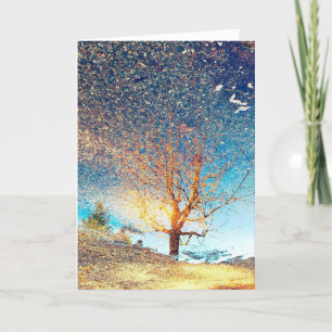 5 "x7" gevouwen Kaart   kersenboomplas