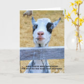 5 "x7" gevouwen Kaart | niet-bevriende geit (Gele Bloem)