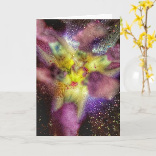 5 "x7" gevouwen Kaart | Tulp supernova (Gele Bloem)