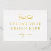 5 "x7" Gouden folie Landschapsprint - doe het zelf Folie Uitnodiging (Voorkant)