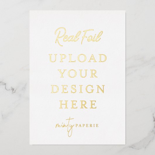 5 "x7" Gouden folie portretprint - doe het zelf Uitnodiging (Voorkant)