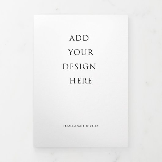 5 "x7" Huwelijk Trifold Letter Fold Programma (Cover)