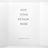 5 "x7" Huwelijk Trifold Letter Fold Programma (Binnenkant midden)