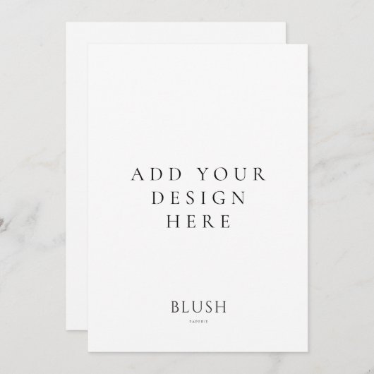 5 "x7" Invitation Kaart afdrukken (Voorkant / Achterkant)