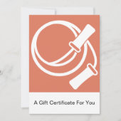 5 "x7" Oranje witte gezonde gewoonten Cadeaubon (Voorkant)