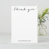 5 x7 Script Font Dank u wel Bedankkaart (Staand voorkant)