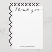 5 x7 Script Font Dank u wel Bedankkaart (Voorkant / Achterkant)