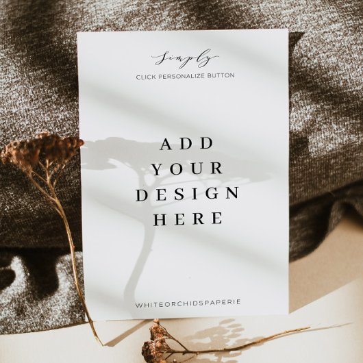 5"x7" Uitnodigingsdrukwerk Kaart