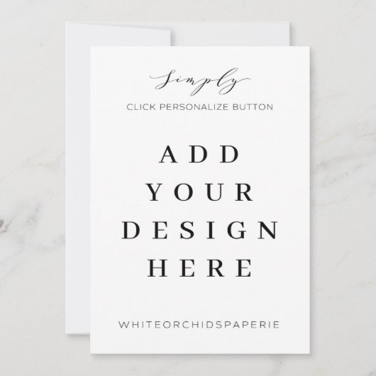 5"x7" Uitnodigingskaart Afdrukken Kaart (Voorkant)