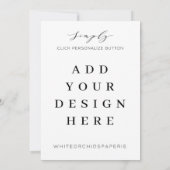 5"x7" Uitnodigingskaart Afdrukken Kaart (Achterkant)