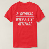 5 x 27 Redhead met Attitude T-shirt (Design voorkant)