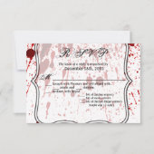 5 x 3,5 R.S.V.P. Kaart Bloedplaatje Vampier Gothic (Voorkant)