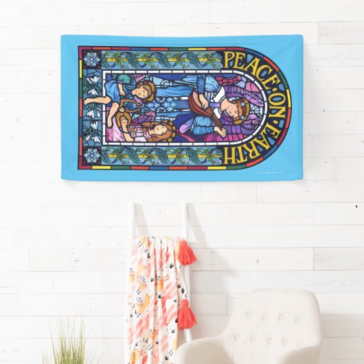 5' x 3' Kerst vinyl Banner Glas in lood (Insitu)