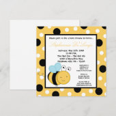 5 x 5 Buzzin Honey Bumble Bee Baby shower Invitati Kaart (Voorkant / Achterkant)