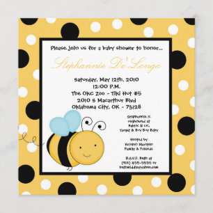 5 x 5 Buzzin Honey Bumble Bee Baby shower Invitati Kaart