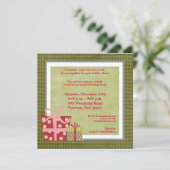 5 x 5 kerstcadeauuitnodiging kaart (Staand voorkant)