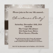 5 x 5 Kerstmis XMAS Snowflake Kerstmis Uitnodiging (Voorkant / Achterkant)