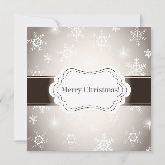 5 x 5 Kerstmis XMAS Snowflake Kerstmis Uitnodiging (Achterkant)