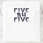 5 x 5 rechthoekige sticker (Tas)