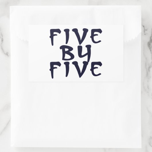 5 x 5 rechthoekige sticker (Tas)