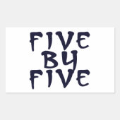 5 x 5 rechthoekige sticker (Voorkant)