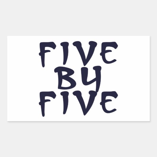 5 x 5 rechthoekige sticker (Voorkant)