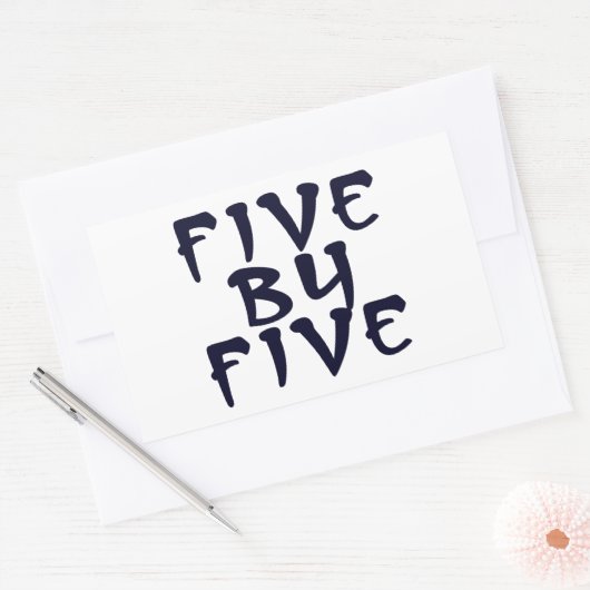 5 x 5 rechthoekige sticker (Envelop)