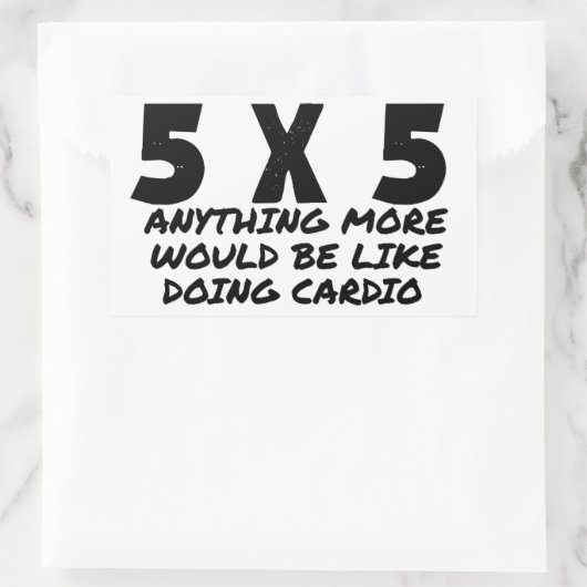 5 x 5 rechthoekige sticker (Tas)