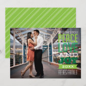 5 x 7 1 Fotokaart voor vrede, liefde en vreugde Feestdagenkaart (Voorkant / Achterkant)