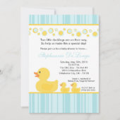 5 x 7 2 Gele Rubber Duck Baby shower Uitnodiging (Voorkant)