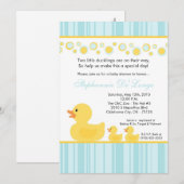 5 x 7 2 Gele Rubber Duck Baby shower Uitnodiging (Voorkant / Achterkant)
