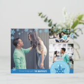 5 x 7 3 Photo Snowflake-fotokaart Feestdagenkaart (Staand voorkant)